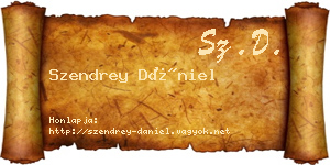 Szendrey Dániel névjegykártya