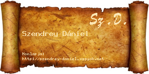 Szendrey Dániel névjegykártya